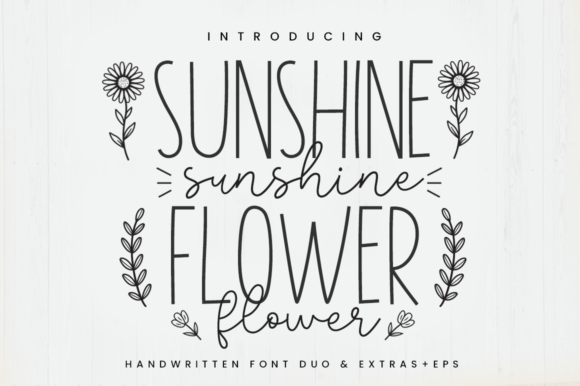 Designing with the Sunshine Flower Typeface