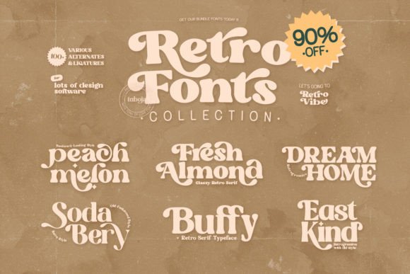 Unlock Timeless Style with the Retro Fonts Collection