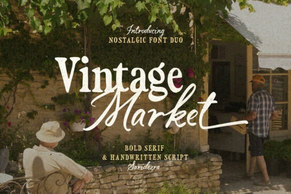 Vintage Market: The Handcrafted Font Duo for Retro Charm